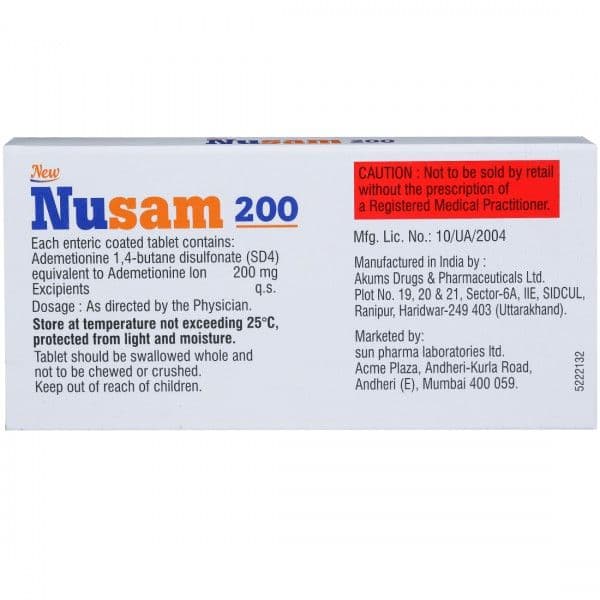 Nusam (New) 200 mg Tablet (10 Tab)