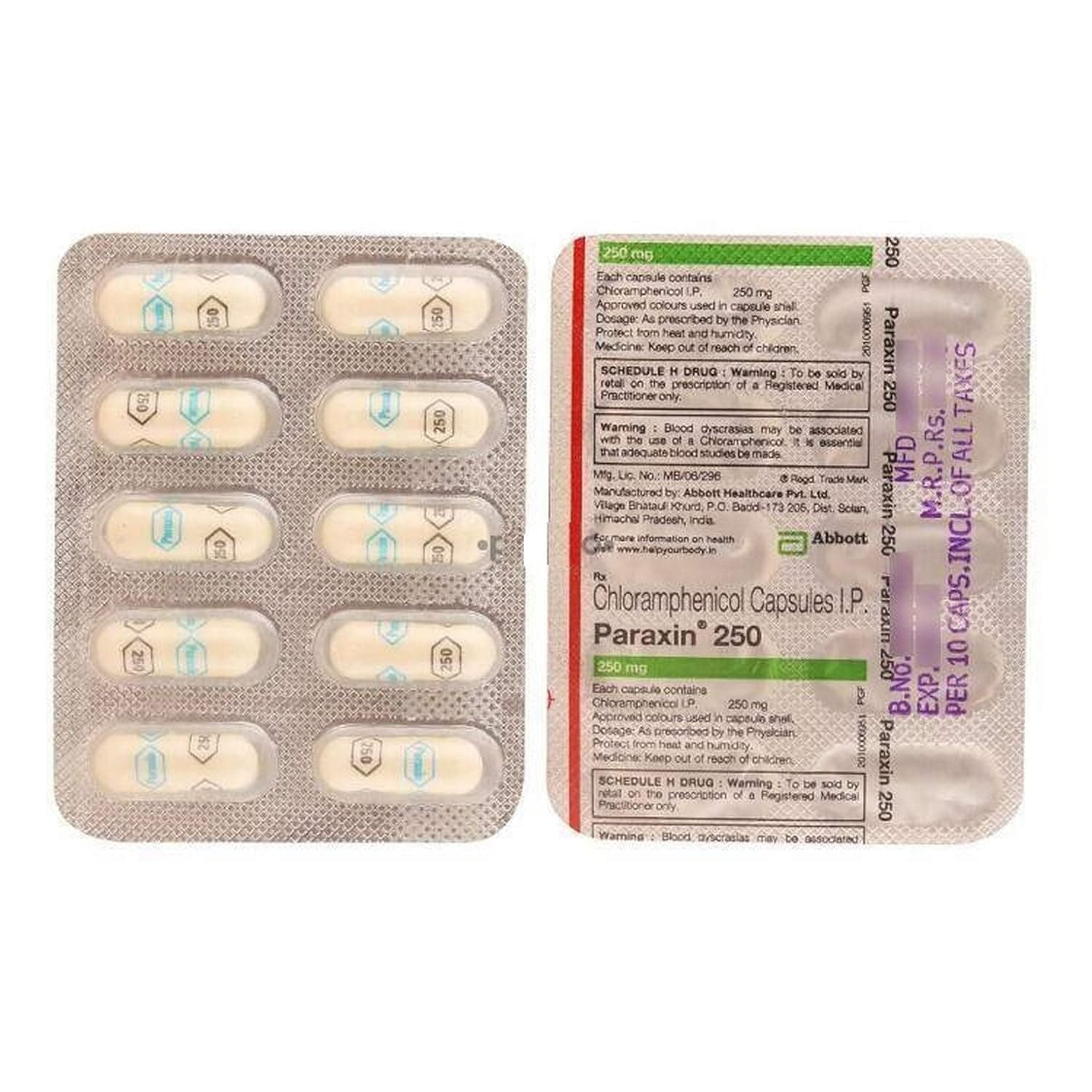 Paraxin 250 mg Capsule (10 Cap)