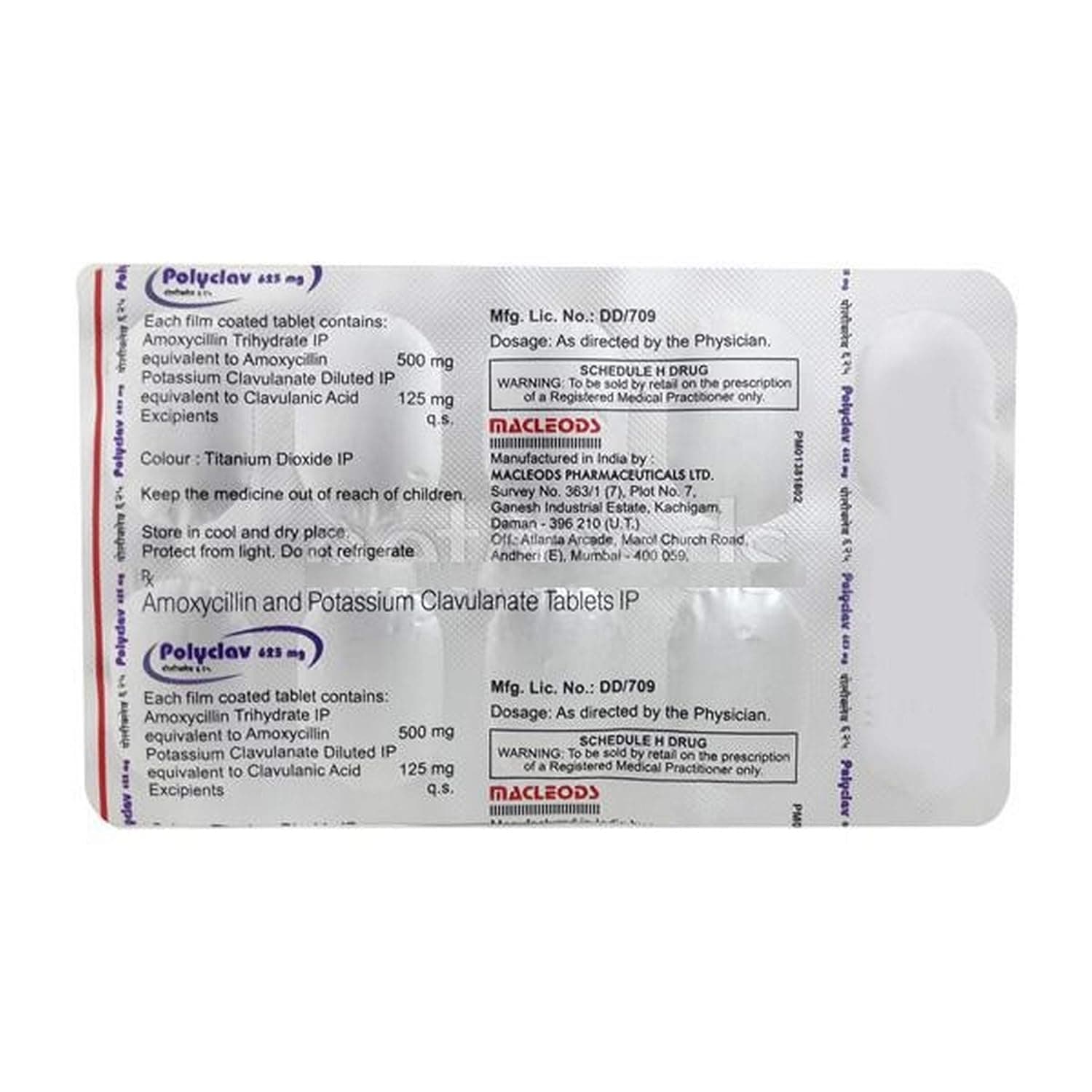Polyclav 625 mg Tablet (10 Tab)