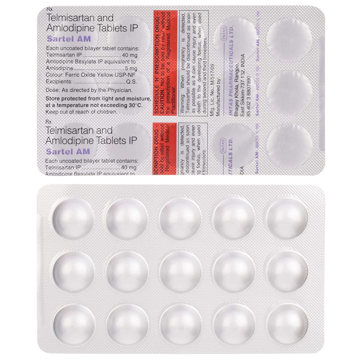 Sartel AM 40 mg Tablet (15 Tab)