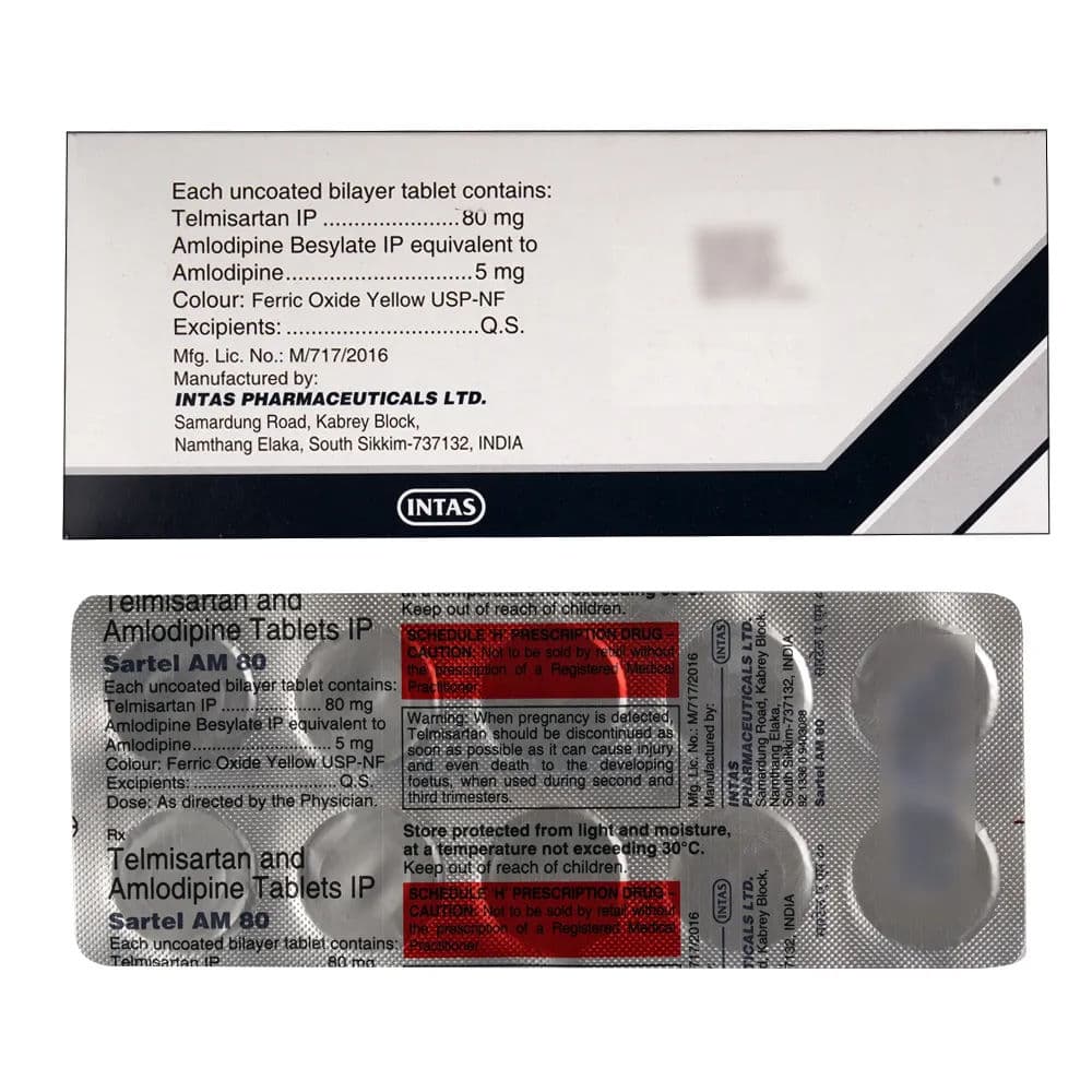 Sartel AM 80 mg Tablet (10 Tab)