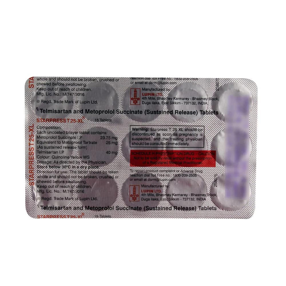 Starpress T XL 25 mg Tablet (15 Tab)