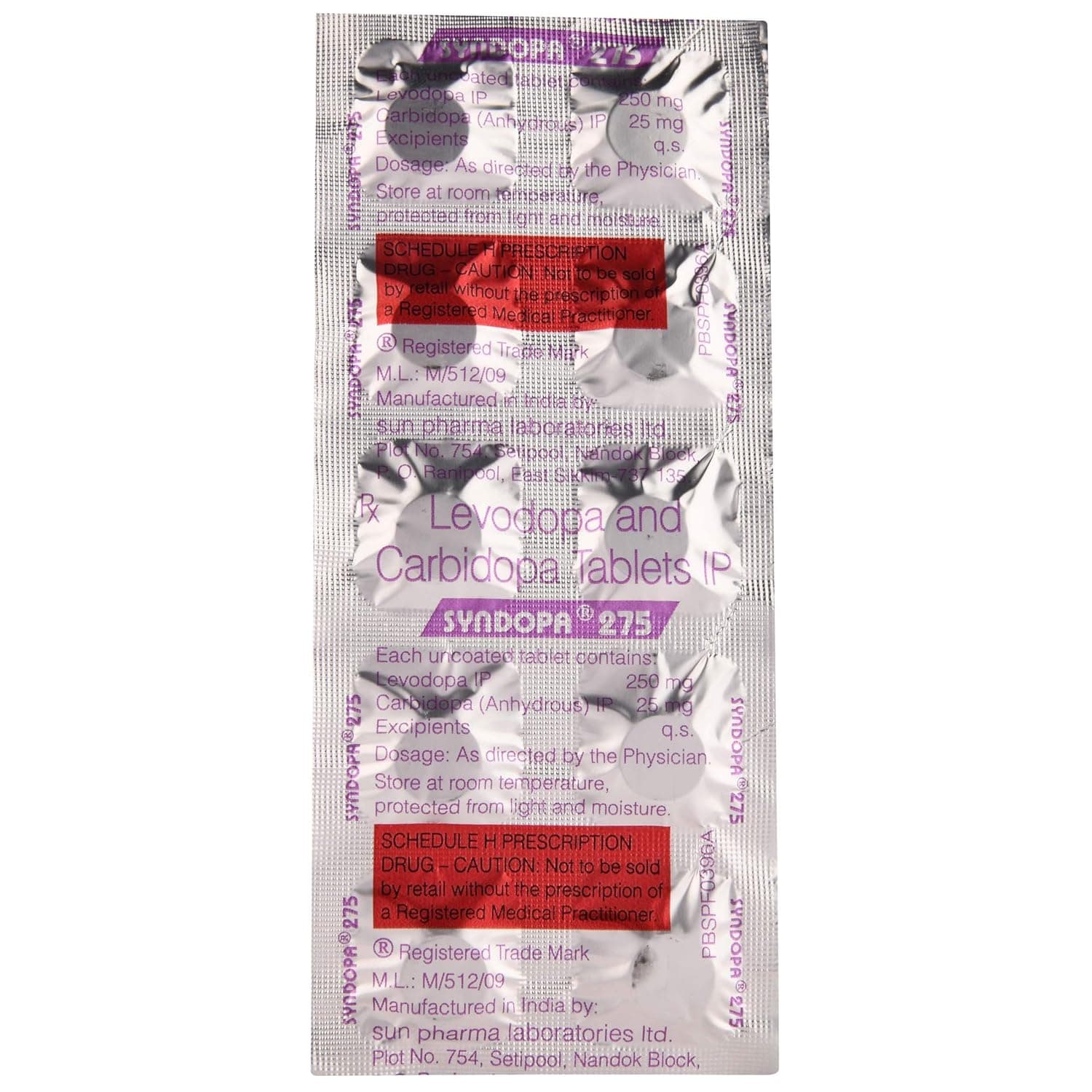 Syndopa 275 mg Tablet (10 Tab)