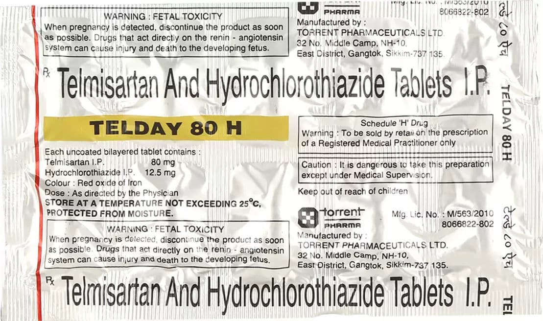 Telday H 80 mg Tablet (10 Tab)