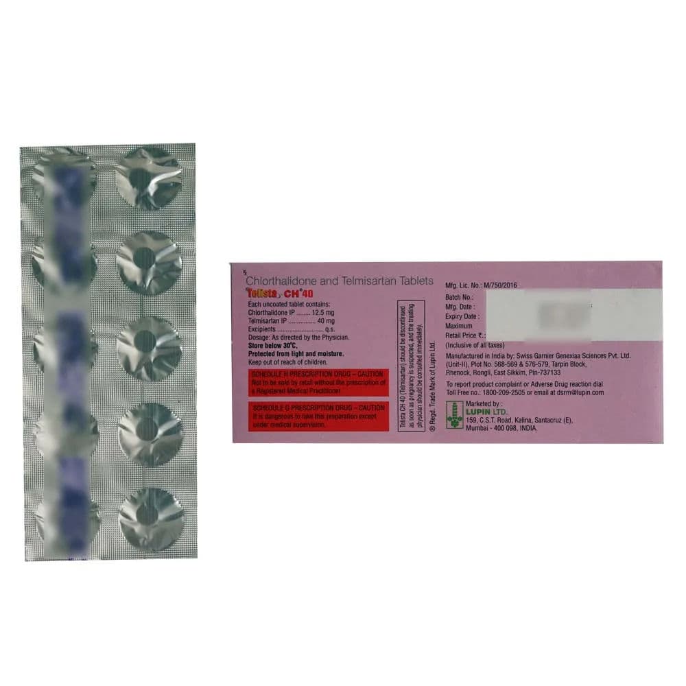 Telista CH 40/12.5 mg Tablet (10 Tab)