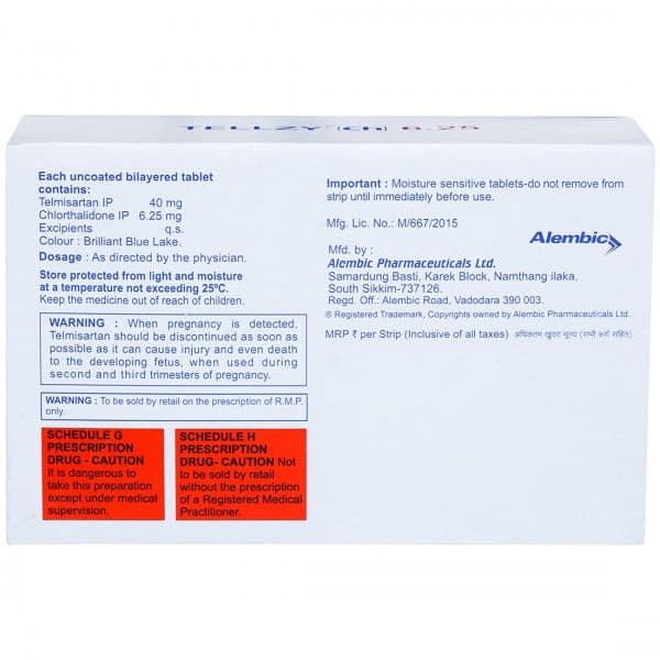Tellzy CH 40/6.25 mg Tablet (15 Tab)