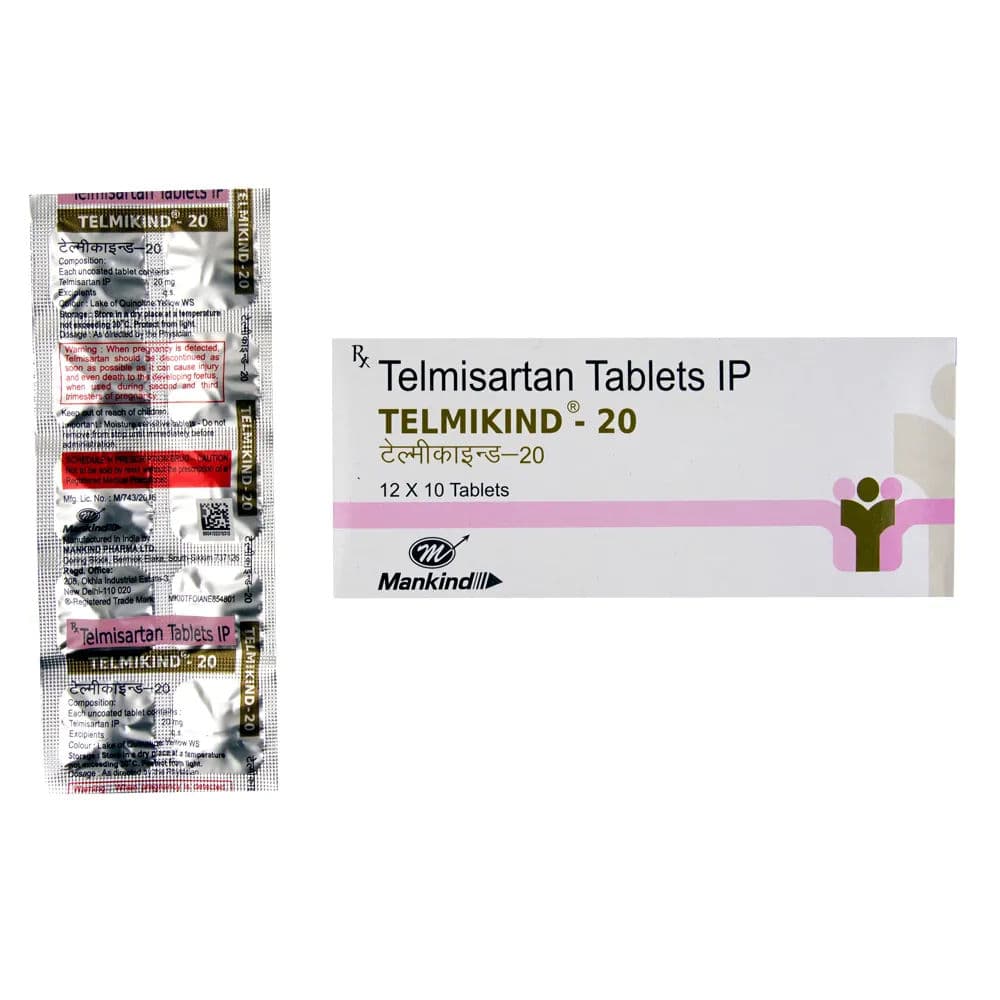 Telmikind 20 mg Tablet (10 Tab)