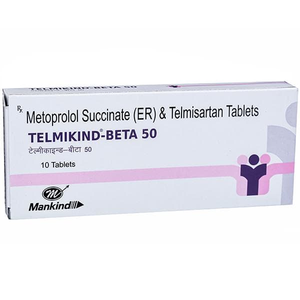 Telmikind Beta 50 mg Tablet (10 Tab)