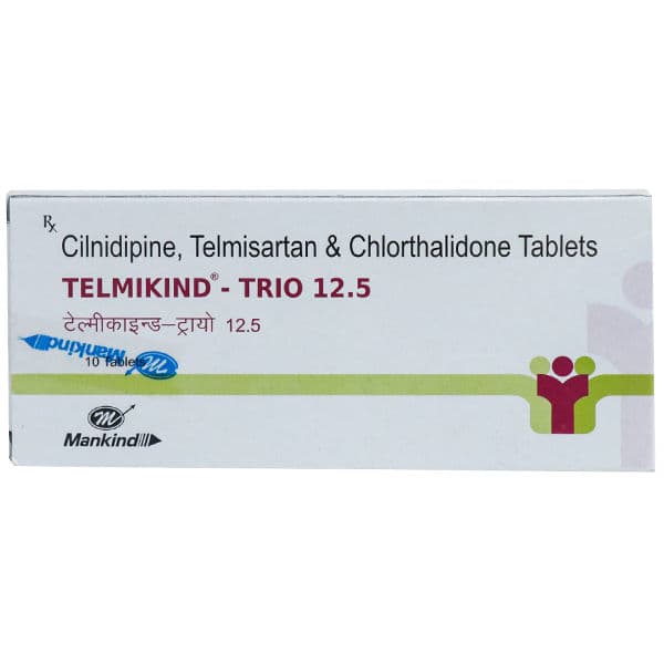 Telmikind Trio 12.5 mg Tablet (10 Tab) Telmikind Trio 12.5 mg Tablet (10 Tab)