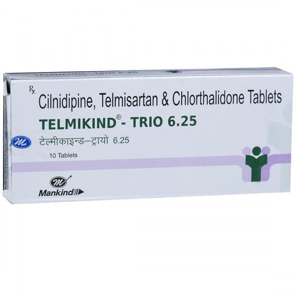 Telmikind Trio 6.25 mg Tablet (10 Tab)