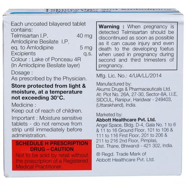 Telpres AM 40 mg Tablet (15 Tab)