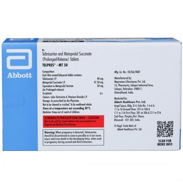 Telpres MT 50 mg Tablet (15 Tab)
