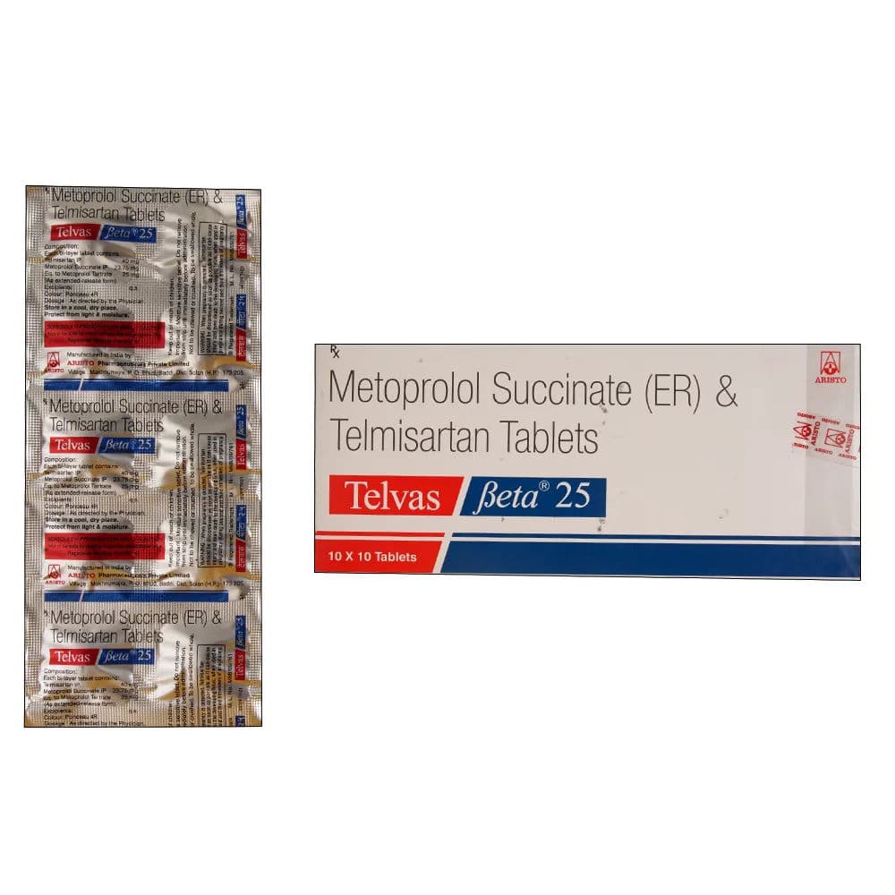 Telvas Beta 25 mg Tablet (10 Tab)