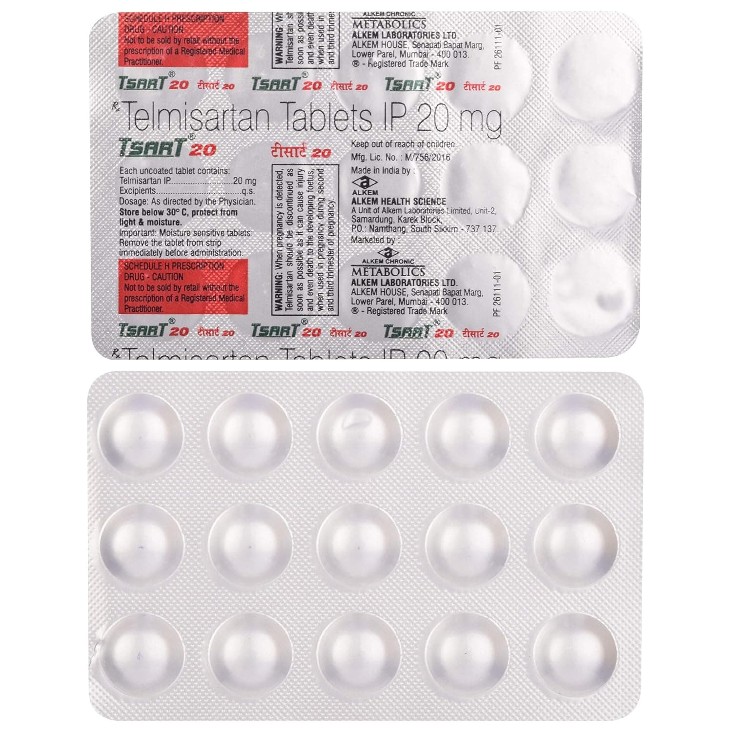 Tsart 20 mg Tablet (15 Tab)