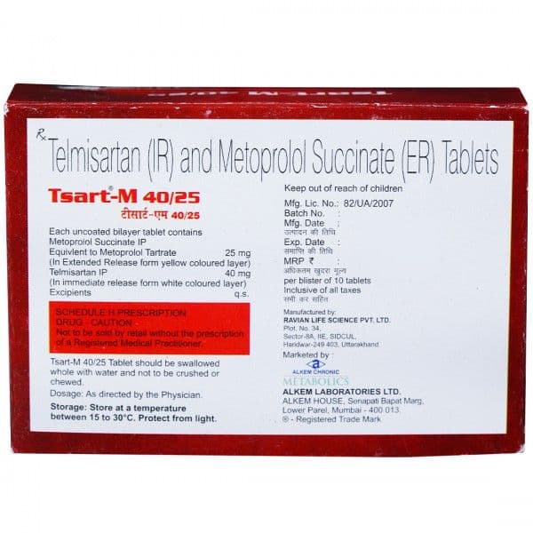 Tsart M 40/25 mg Tablet (10 Tab)