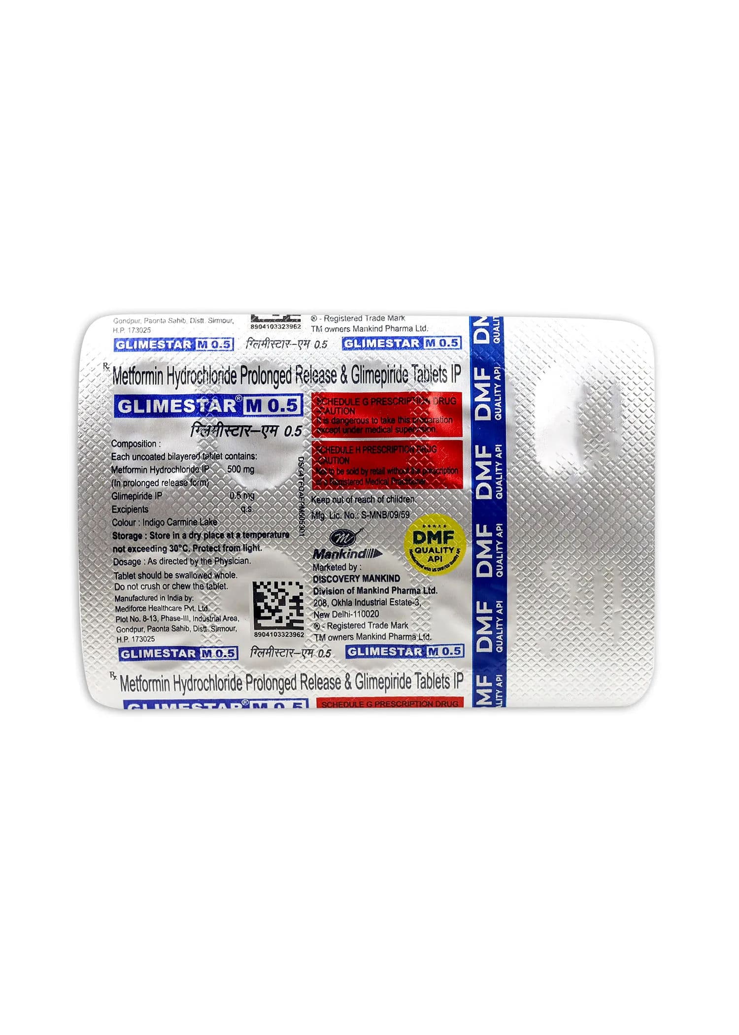 Glimestar M 0.5 mg Tablet (10 Tab)