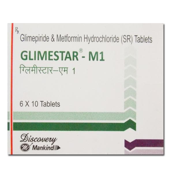 Glimestar M 1 mg Tablet (10 Tab)