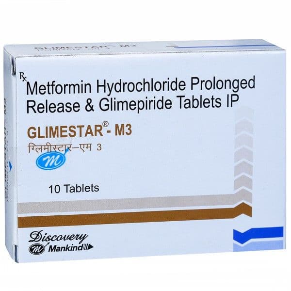 Glimestar M 3 mg Tablet (10 Tab)