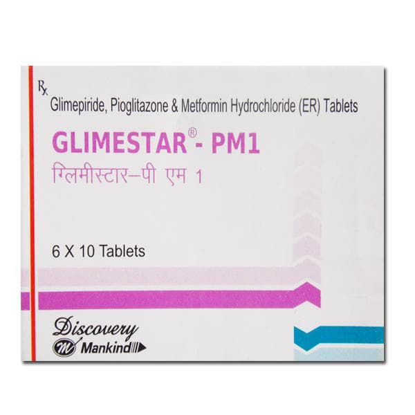 Glimestar PM 1 mg Tablet (10 Tab)