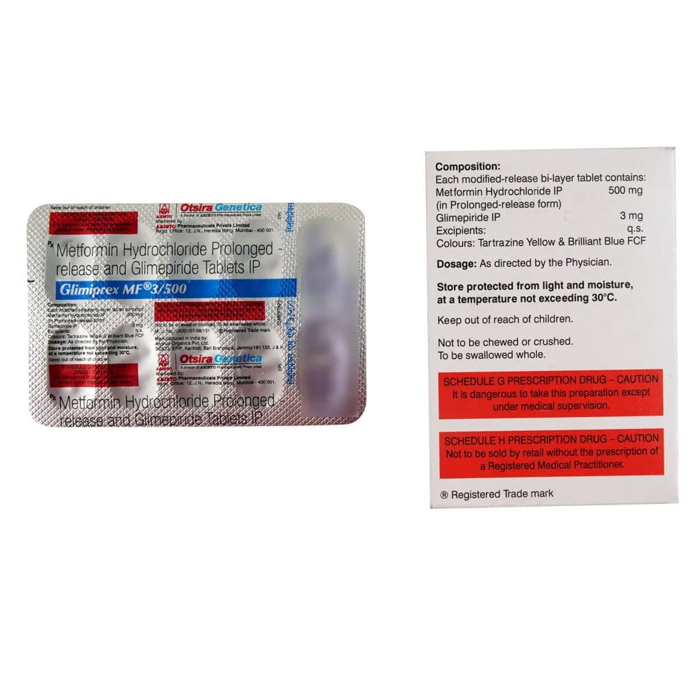 Glimiprex MF 3/500 mg Tablet (10 Tab)