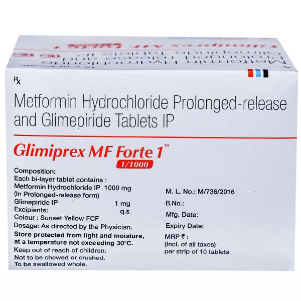 Glimiprex MF Forte 1/1000 mg Tablet (10 Tab)