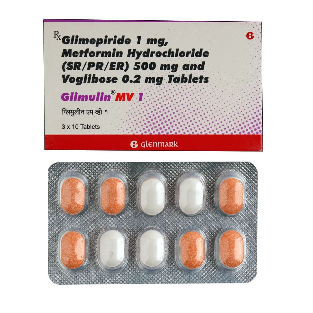Glimulin MV 1 mg Tablet (10 Tab)