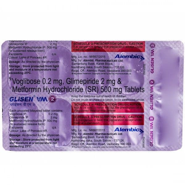 Glisen VM 2 mg Tablet (10 Tab)