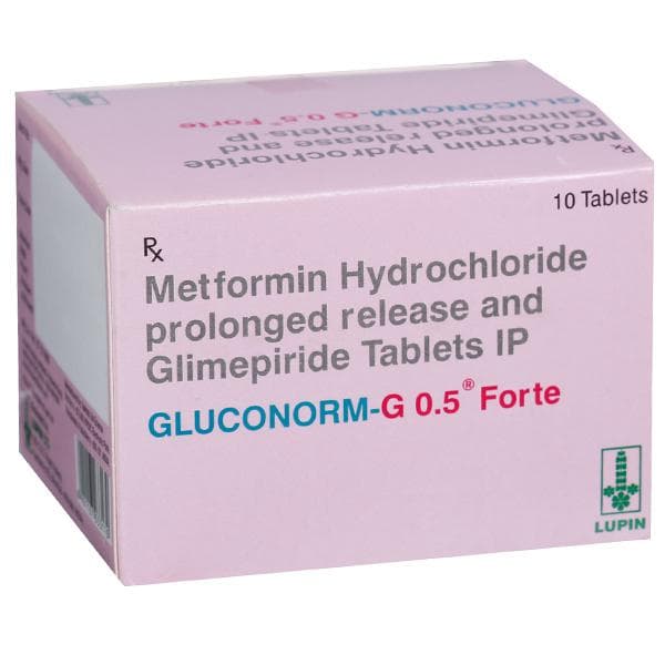 Gluconorm G Forte 0.5 mg Tablet (10 Tab)