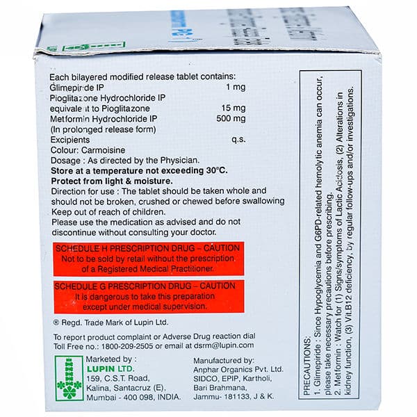 Gluconorm PG 1 mg Tablet (15 Tab)