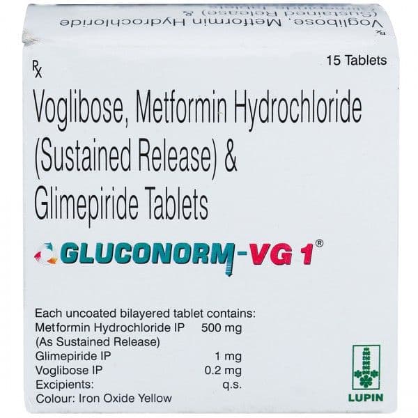 Gluconorm VG 1 mg Tablet (15 Tab)