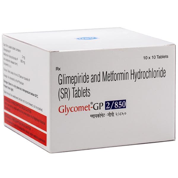 Glycomet GP 2/850 mg Tablet (10 Tab)
