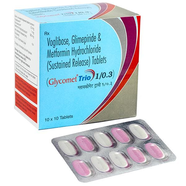 Glycomet Trio 1/0.3 Tablet (10 Tab)