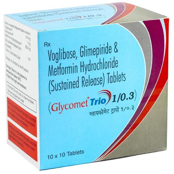 Glycomet Trio 1/0.3 Tablet (10 Tab)
