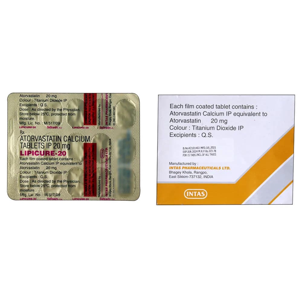 Lipicure 20 mg Tablet (15 Tab)