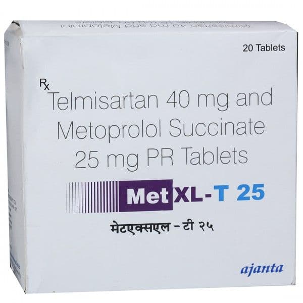 Met XL T 25 mg Tablet (20 Tab)