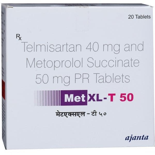 Met XL T 50 mg Tablet (20 Tab)