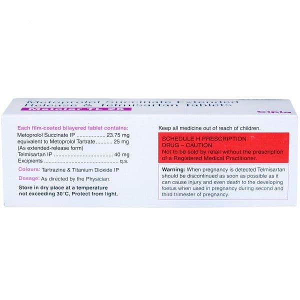 Metolar TL 25 mg Tablet (10 Tab)