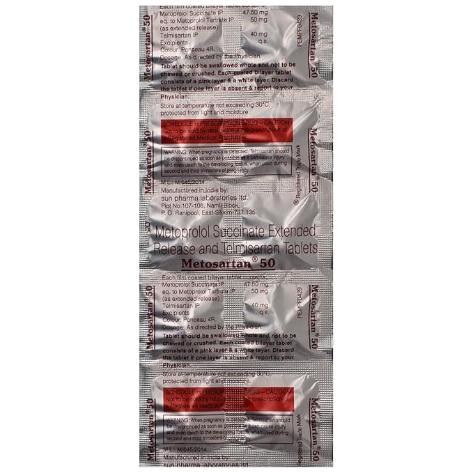 Metosartan 50 mg Tablet (10 Tab)