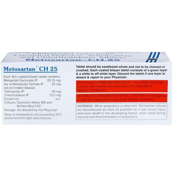 Metosartan CH 25 mg Tablet (10 Tab)