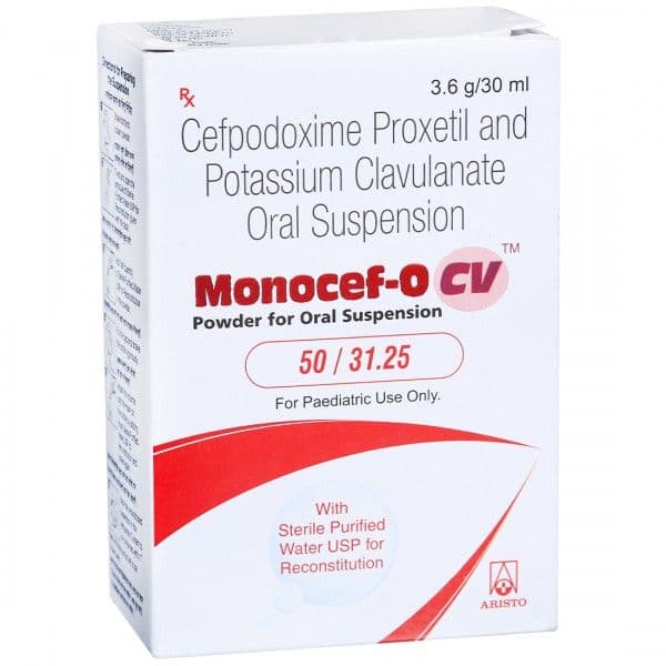 Monocef O CV 50/31.25 mg Dry Syrup 30 ml Monocef O CV 50/31.25 mg Dry Syrup 30 ml
