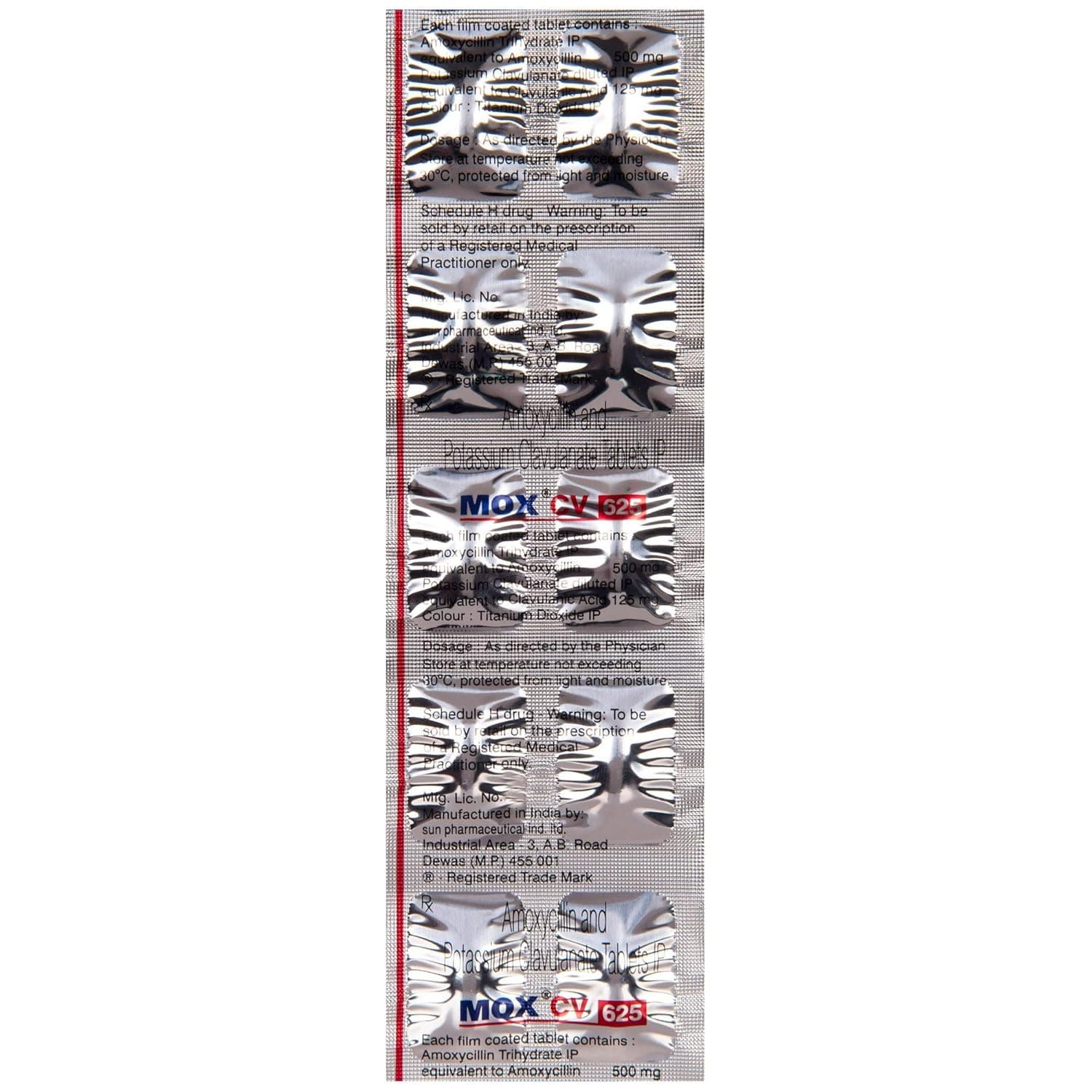 Mox CV 625 mg Tablet (10 Tab)