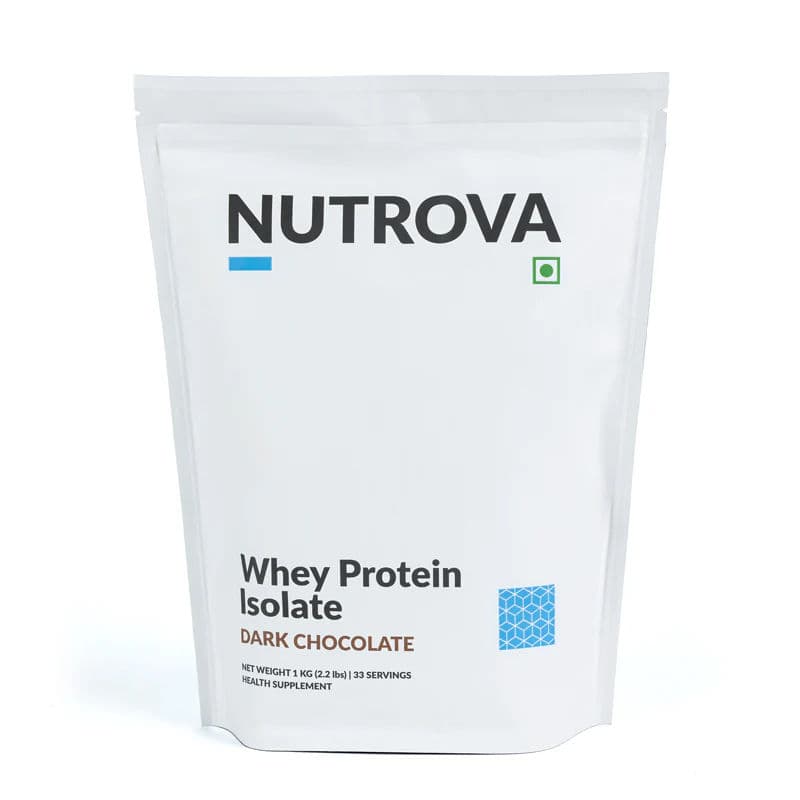 Nutrova Whey Protein Isolate - Dark Chocolate 1 kg Pouch