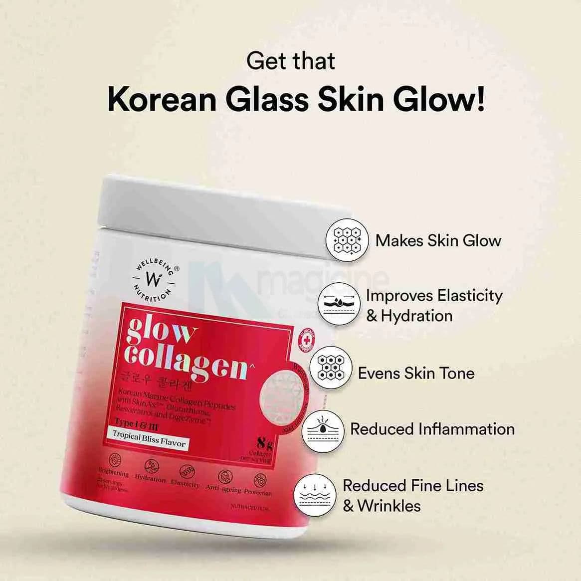 Wellbeing Glow Japanese Marine Collagen 250G