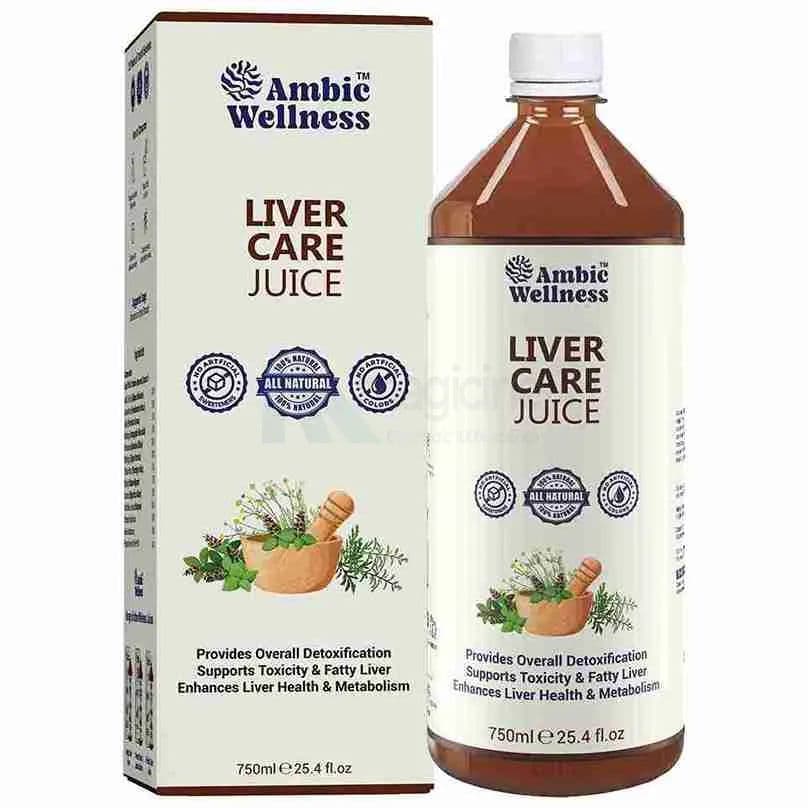 Ambic Wellness Liver Care Juice | for Fatty Liver Detox | Liver Support with Milk Thistle - 750 Ml