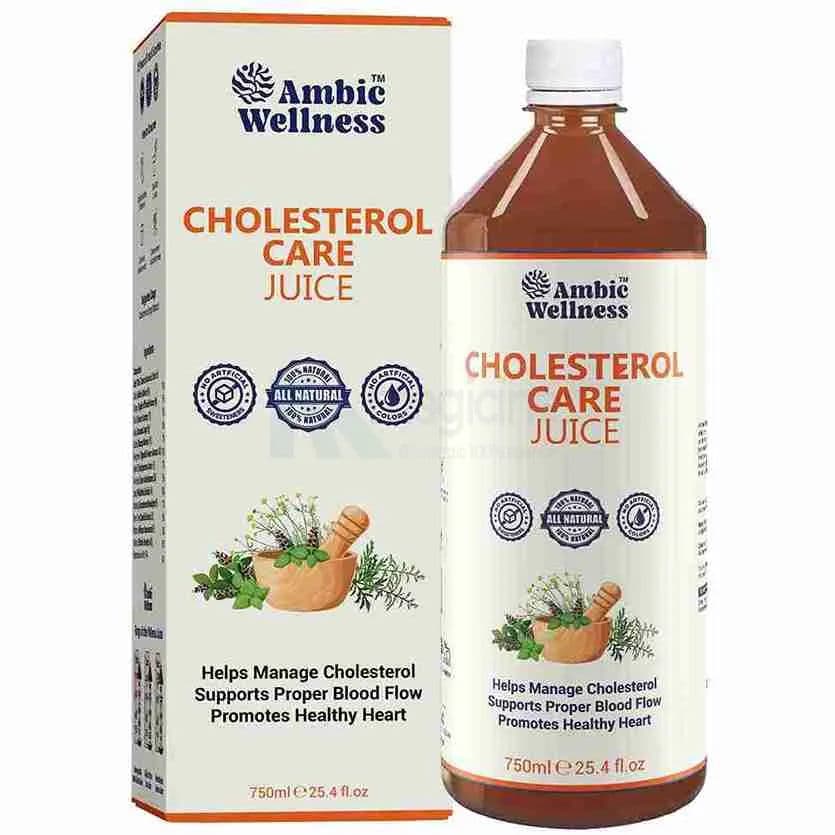 Ambic Wellness Cholesterol Care Juice for Healthy Heart, Helps Manage Cholesterol Level - 750Ml