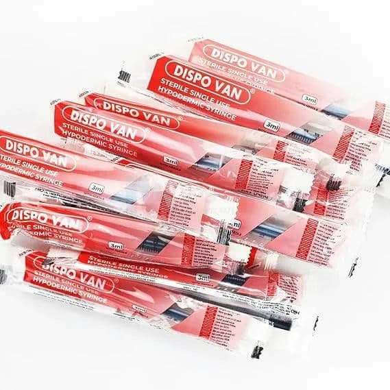 Dispovan Syringe 3Ml With Needle 24G