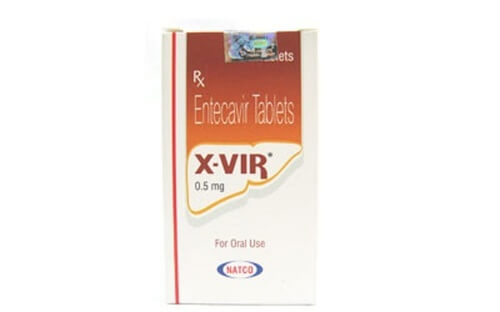 Entecavir 0.5mg Tablet (X-Vir) UP To 49% Off